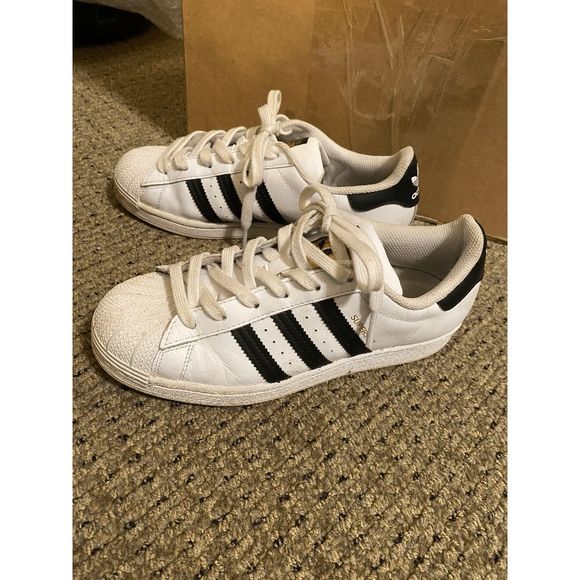 Adidas Originals Superstar Sneakers Size 7 Women, Cloud White And Core Black - F - Picture 1 of 6